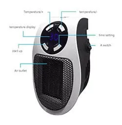 Ultra Air Heater controls and temperature display