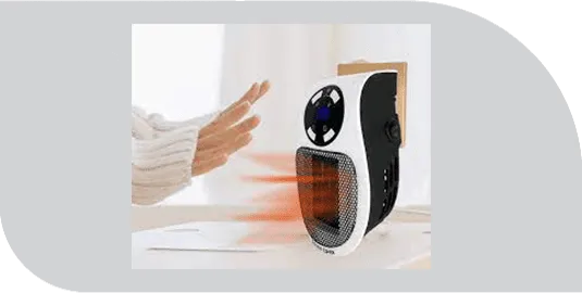 Ultra Air Heater showing directional warm air